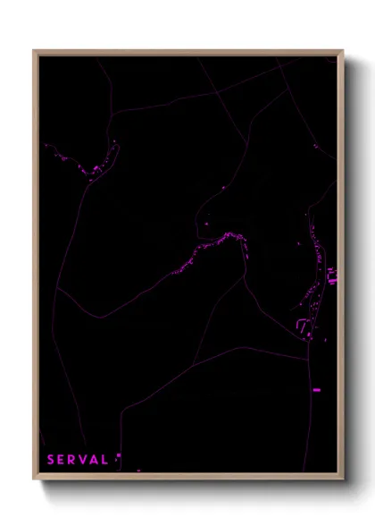 Une affiche de carte sur Serval