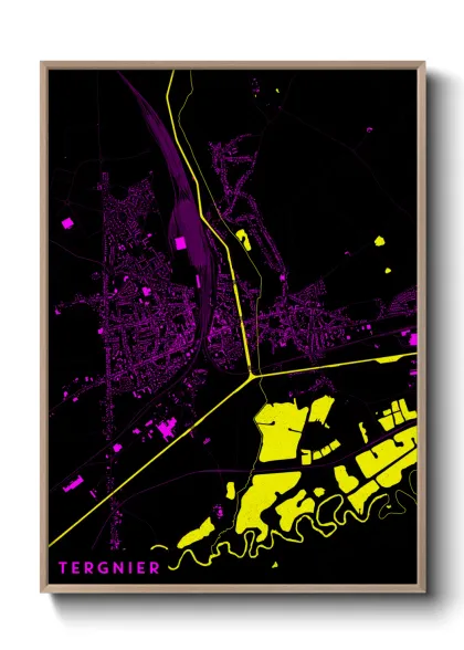 Une affiche de carte sur Tergnier