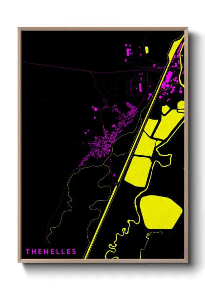 Une affiche de carte sur Thenelles