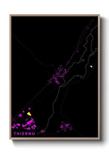 Une affiche de carte sur Thiernu