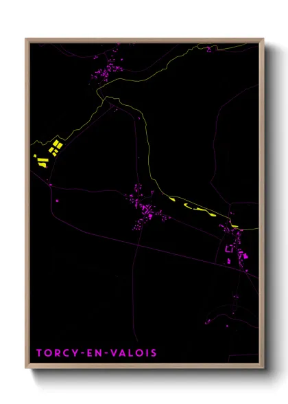 Une affiche de carte sur Torcy-en-Valois