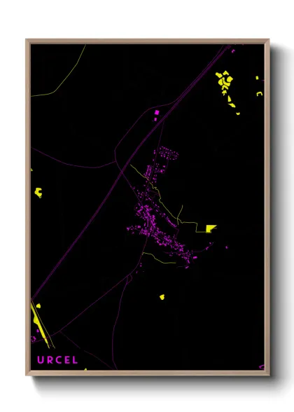 Une affiche de carte sur Urcel