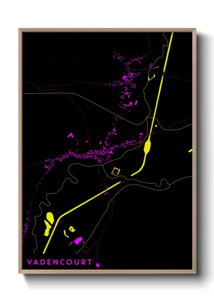 Une affiche de carte sur Vadencourt