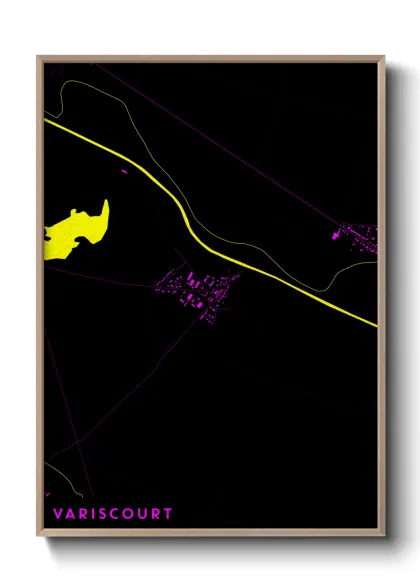 Une affiche de carte sur Variscourt