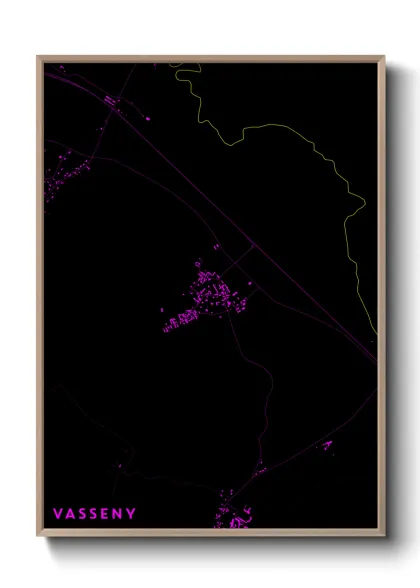 Une affiche de carte sur Vasseny