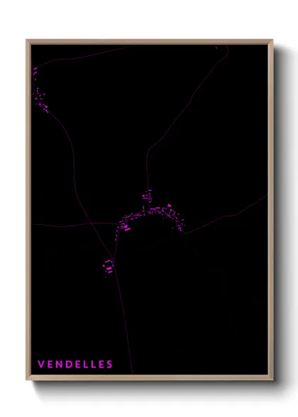 Une affiche de carte sur Vendelles