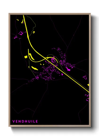 Une affiche de carte sur Vendhuile