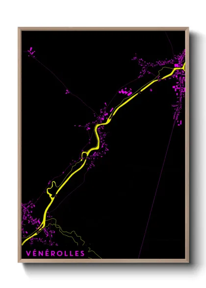 Une affiche de carte sur Vénérolles