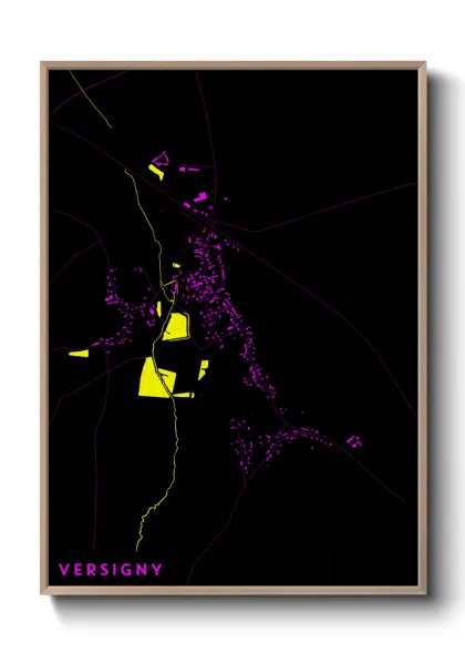 Une affiche de carte sur Versigny