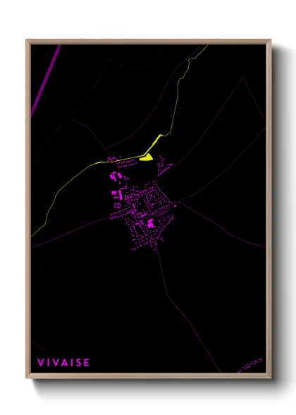 Une affiche de carte sur Vivaise