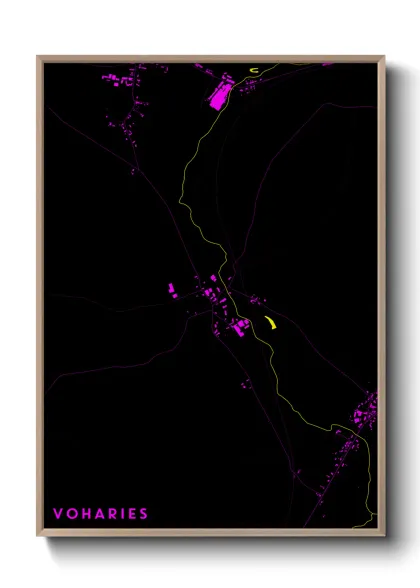 Une affiche de carte sur Voharies