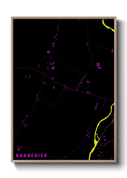 Une affiche de carte sur Barberier