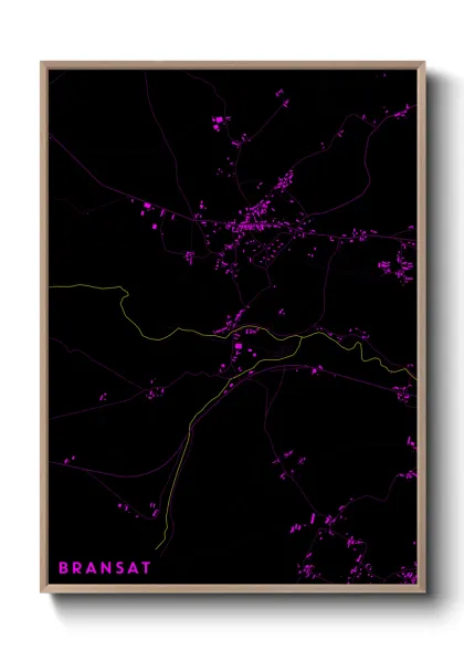 Une affiche de carte sur Bransat