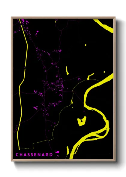 Une affiche de carte sur Chassenard