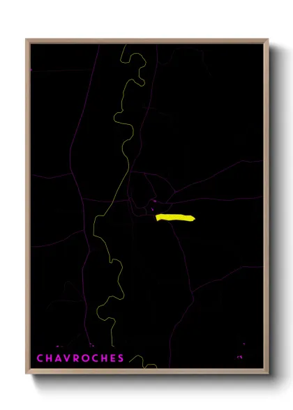 Une affiche de carte sur Chavroches
