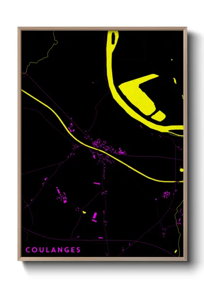 Une affiche de carte sur Coulanges