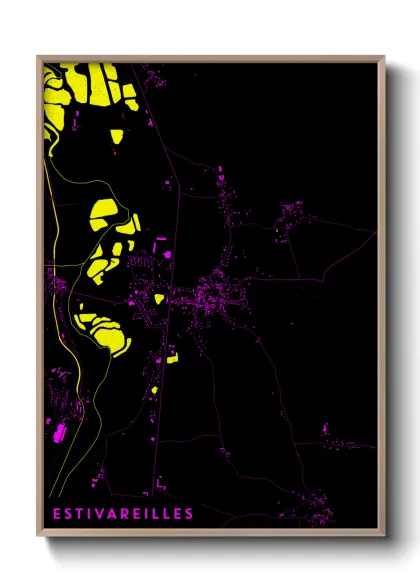 Une affiche de carte sur Estivareilles