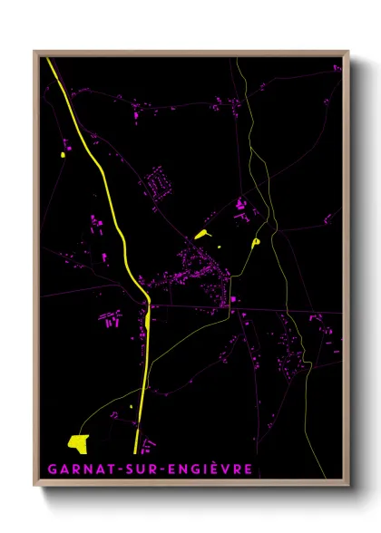 Une affiche de carte sur Garnat-sur-Engièvre