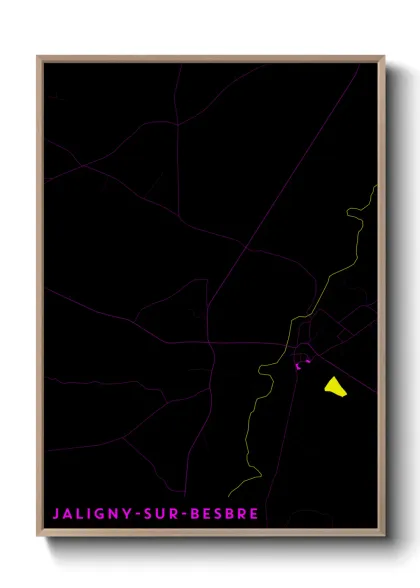 Une affiche de carte sur Jaligny-sur-Besbre
