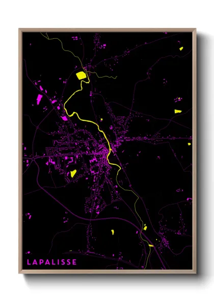 Une affiche de carte sur Lapalisse