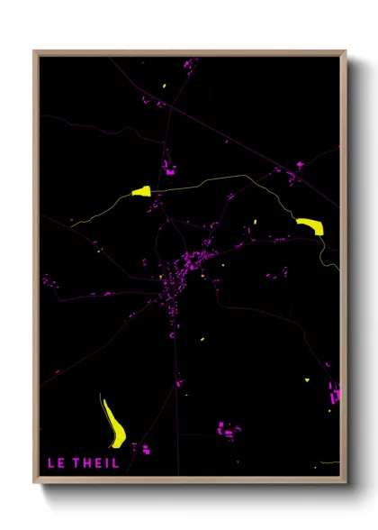 Une affiche de carte sur Le Theil