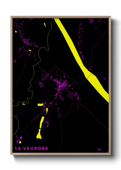 Une affiche de carte sur Le Veurdre