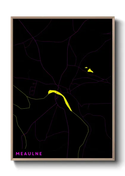 Une affiche de carte sur Meaulne
