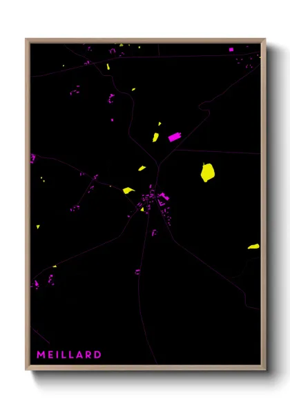 Une affiche de carte sur Meillard