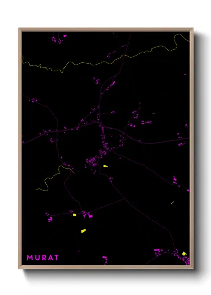 Une affiche de carte sur Murat