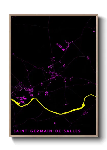 Une affiche de carte sur Saint-Germain-de-Salles