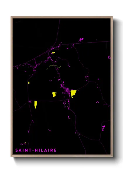 Une affiche de carte sur Saint-Hilaire