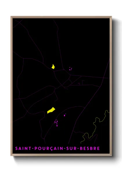 Une affiche de carte sur Saint-Pourçain-sur-Besbre
