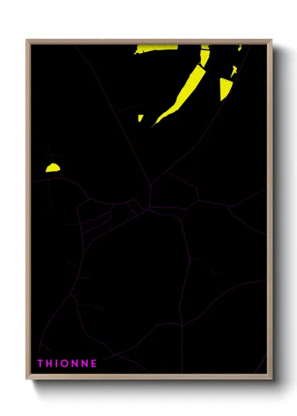 Une affiche de carte sur Thionne