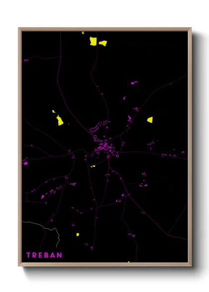 Une affiche de carte sur Treban