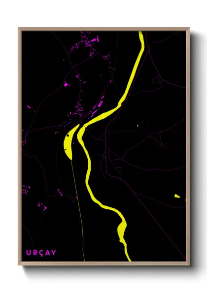 Une affiche de carte sur Urçay