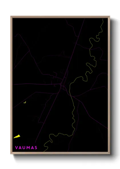 Une affiche de carte sur Vaumas