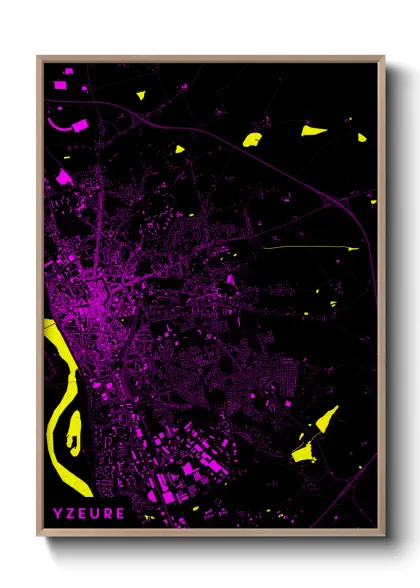 Une affiche de carte sur Yzeure