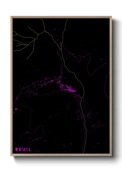 Une affiche de carte sur Beuil