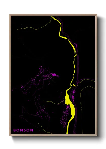 Une affiche de carte sur Bonson