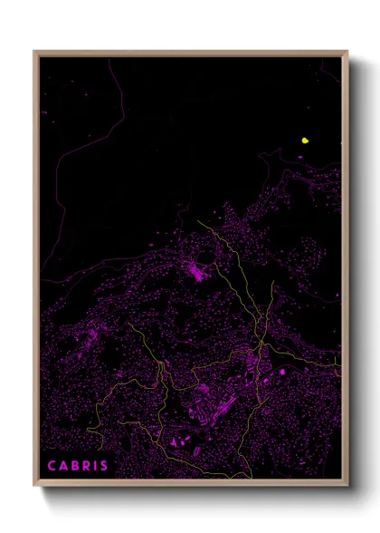 Une affiche de carte sur Cabris