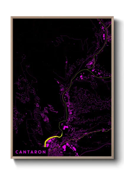 Une affiche de carte sur Cantaron