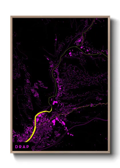 Une affiche de carte sur Drap