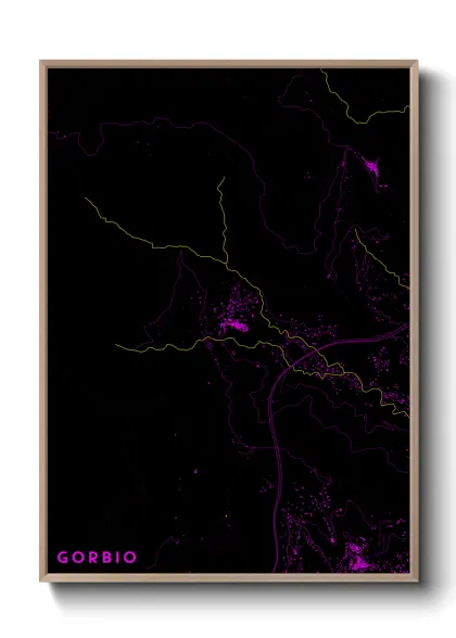 Une affiche de carte sur Gorbio