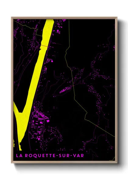 Une affiche de carte sur La Roquette-sur-Var