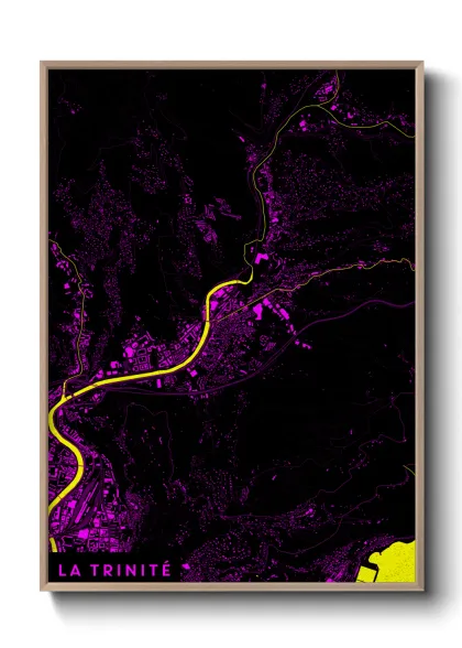 Une affiche de carte sur La Trinité