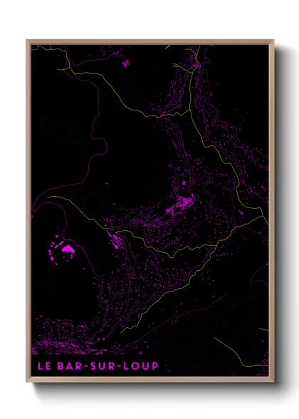Une affiche de carte sur Le Bar-sur-Loup