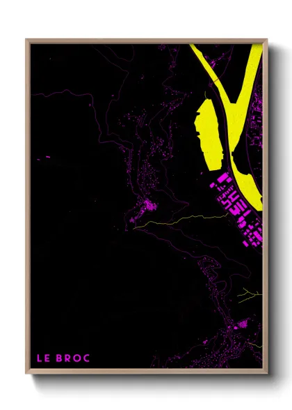 Une affiche de carte sur Le Broc