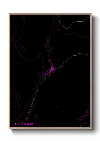 Une affiche de carte sur Lucéram