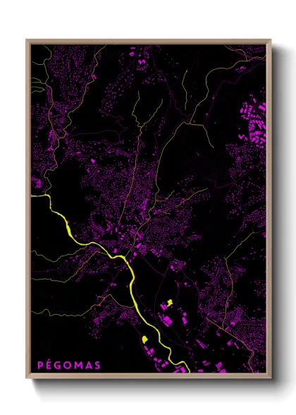 Une affiche de carte sur Pégomas