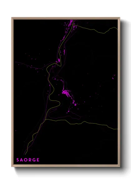 Une affiche de carte sur Saorge